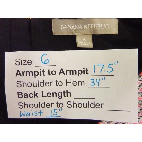 Banana Republic Sleeveless Tweed Neon Pink White Dress Size 6 - Picture 5 of 6